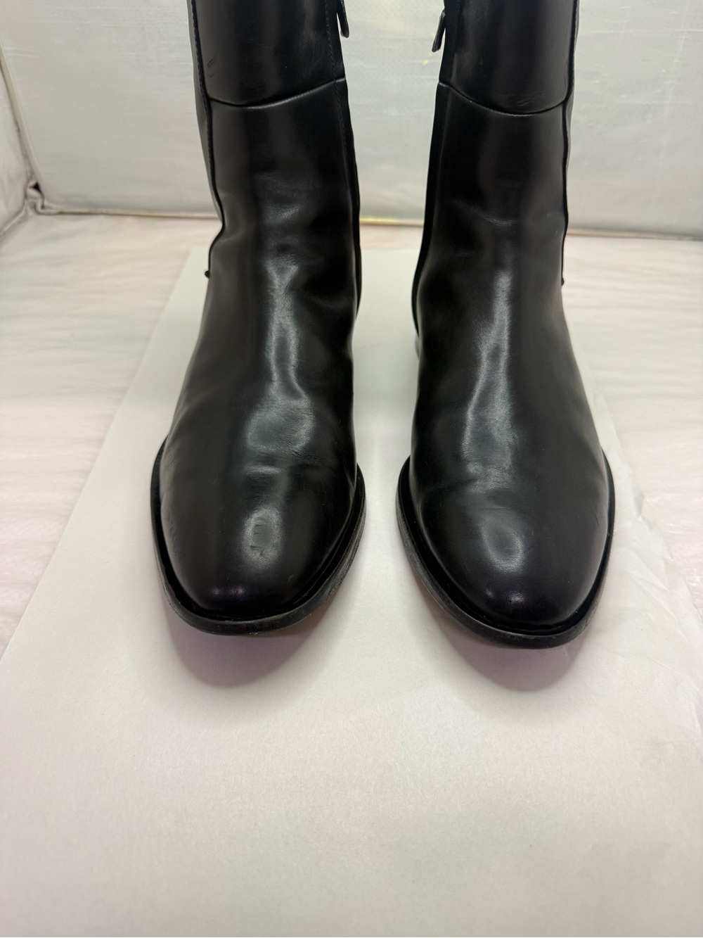 CNC Costume National Black Leather Mid-Calf Boots